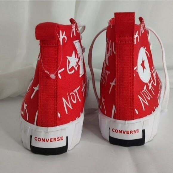 Converse High Tops 9 Red  UNT1TL3D Not A Chuck - Picture 5 of 9